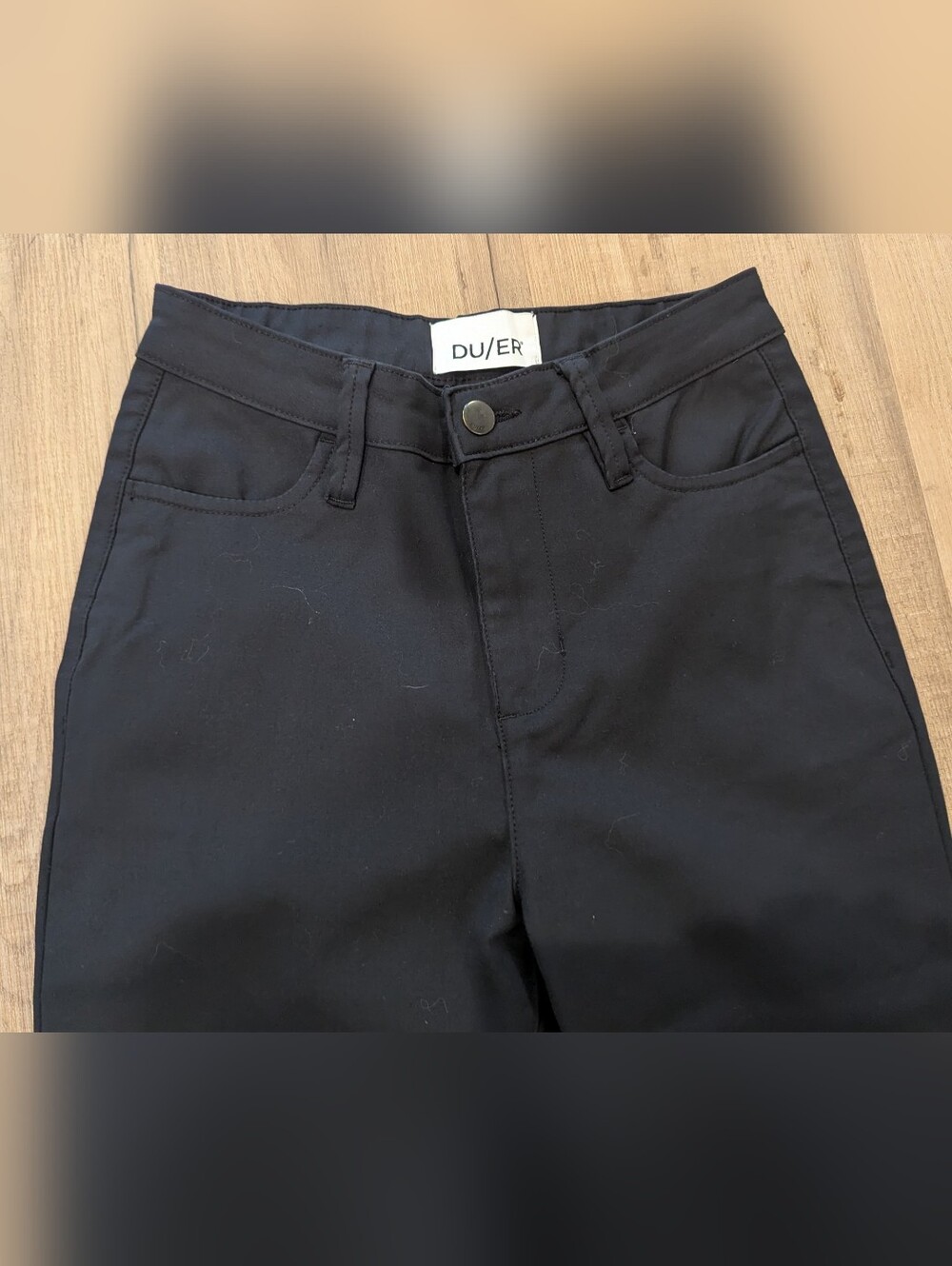 DU/ER Black Flared Jeans — Sleek Women's - Picture 3 of 8
